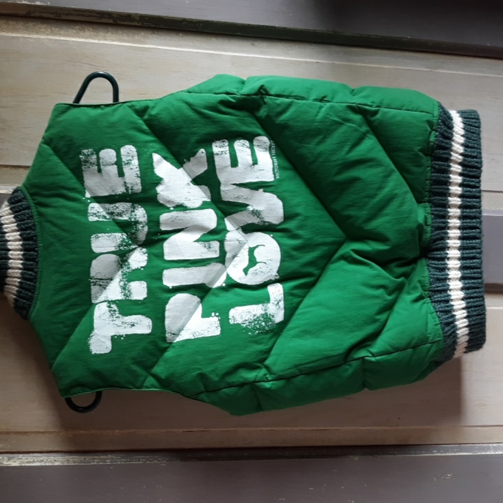 Vintage Green Pink Victoria's Secret Puffer Vest - Picture 3 of 5